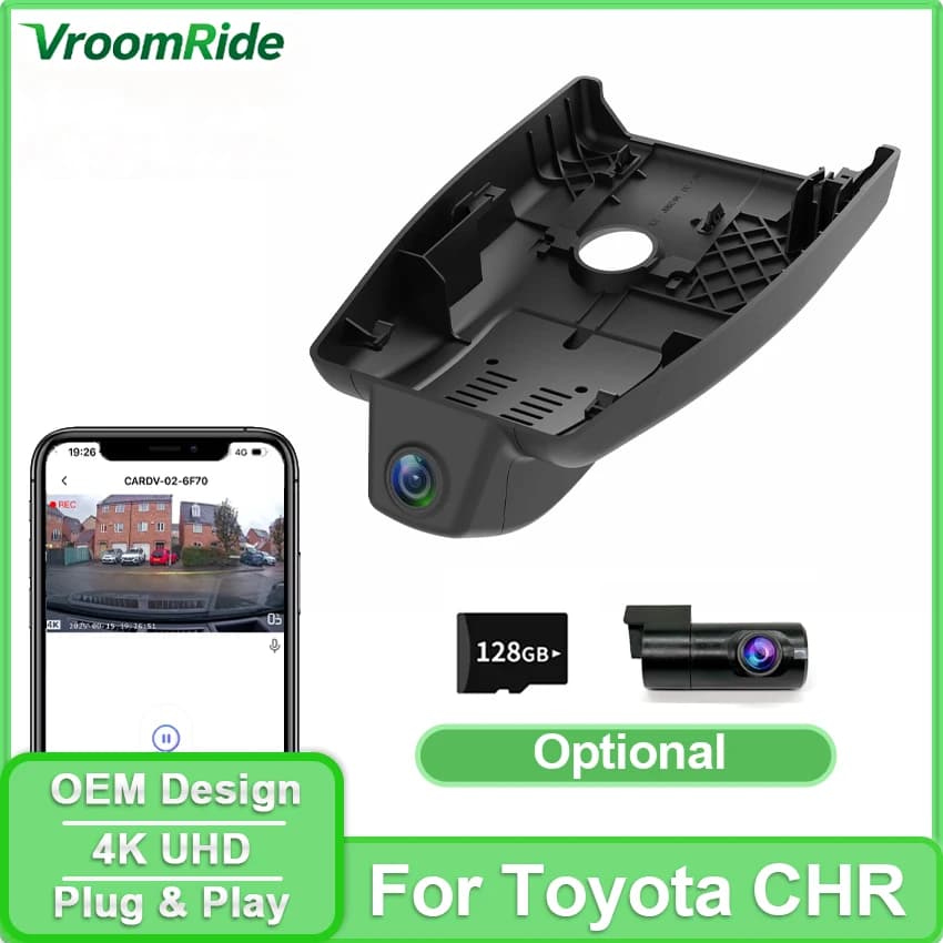 Auto Dvr WIFI Video Recorder Dash Cam Camera For Toyota CHR C-HR Hybrid 2018 2019 2020 2021 2022 2023 2024 2025 DashCam OEM Look