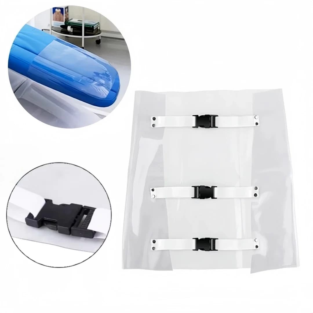 1pcs Dental Chair Cover Pad, Dustproof Waterproof Plastic Protector Sleeve with Elastic Bands, Clear Clinic Supply