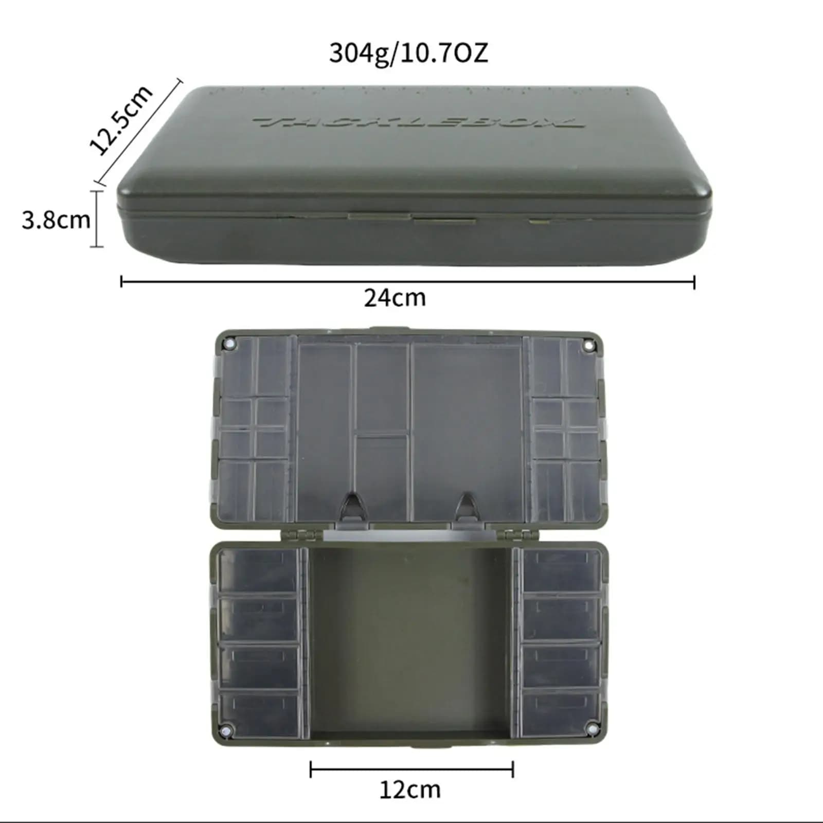 PP Fishing Tool Box Resistant, Organizer with Large Parts, Waterproof for Open Fishing Equipment