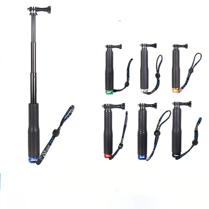 Asta telescopica per Selfie Stick portatile estensibile in lega di alluminio da 48cm per GoPro Hero 11 10 9 8 7 6 OSMO Action Xiaoyi SJCAM Eken