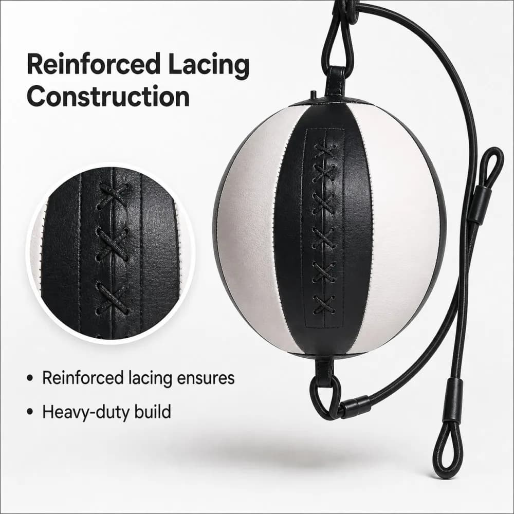 Quality PU Leather Double-End Boxing Speed Ball Inflatable Reflex Training Punching Fitness Ventilated Boxing Bag Sports Fitness