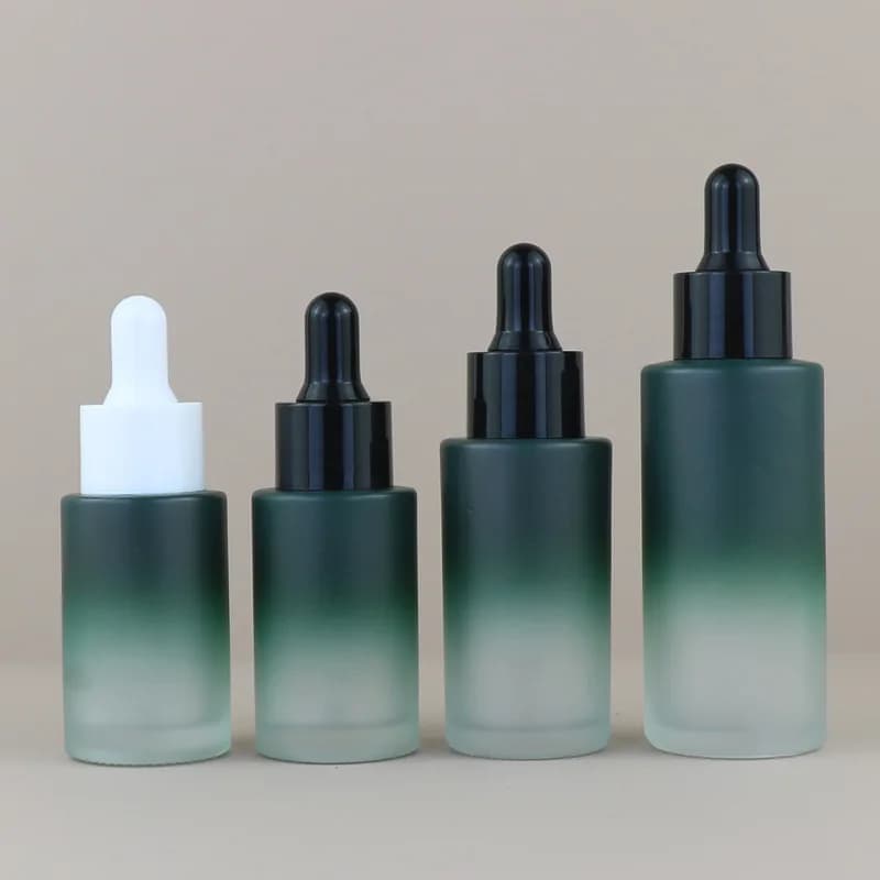 1 pz 20 ml 30 ml 50 ml Bottiglie contagocce in vetro bianco nero opaco con pipetta in vetro per oli essenziali di profumo cosmetico