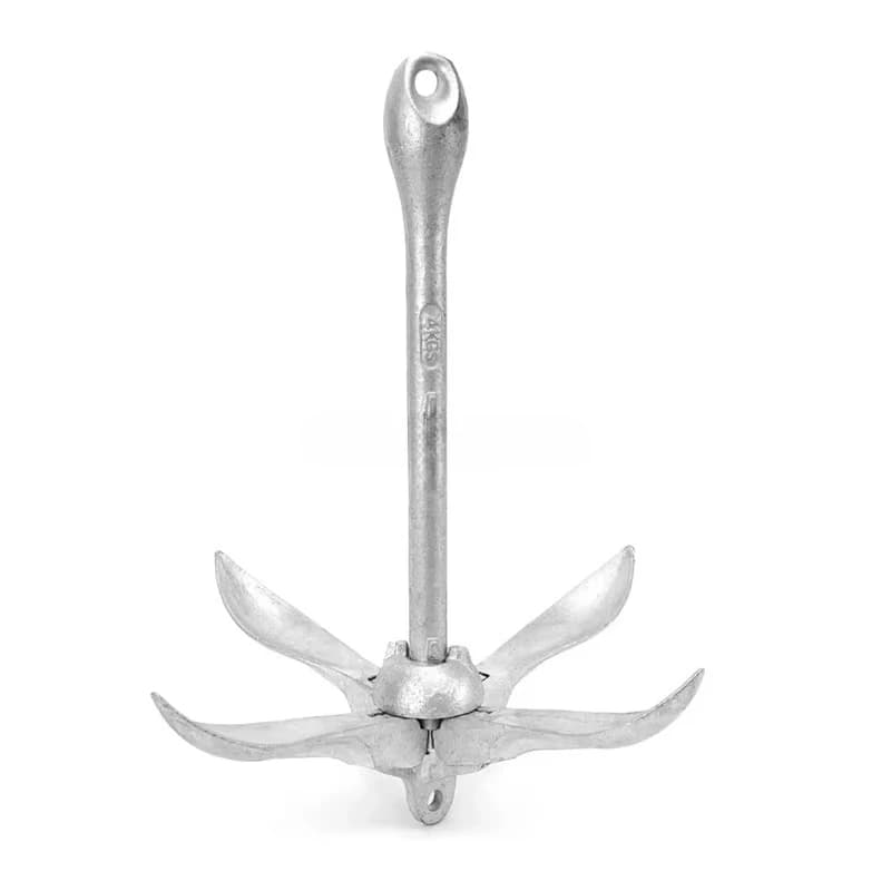 Hot Sale River Boat Hot Dip Galvanized Grapnel Anchor a Type Folding Anchor