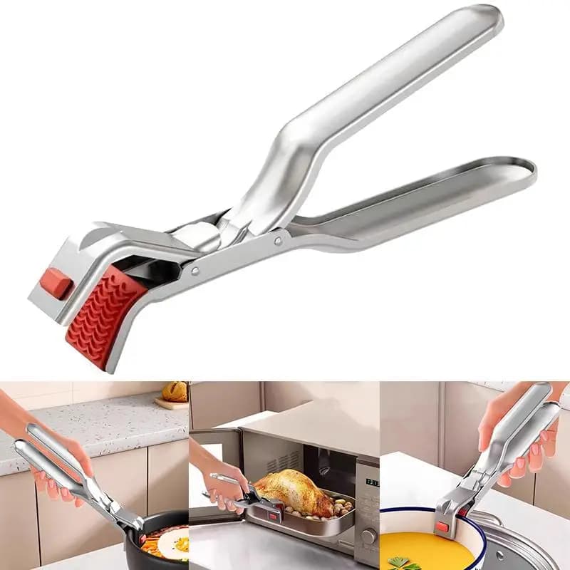 Pinza da Cucina Termoresistente Anti-scottatura per Friggitrice ad Aria, Supporto Sicuro per Piatti, Pinza per Pentole, Accessorio Sicuro per Servire e Cucinare