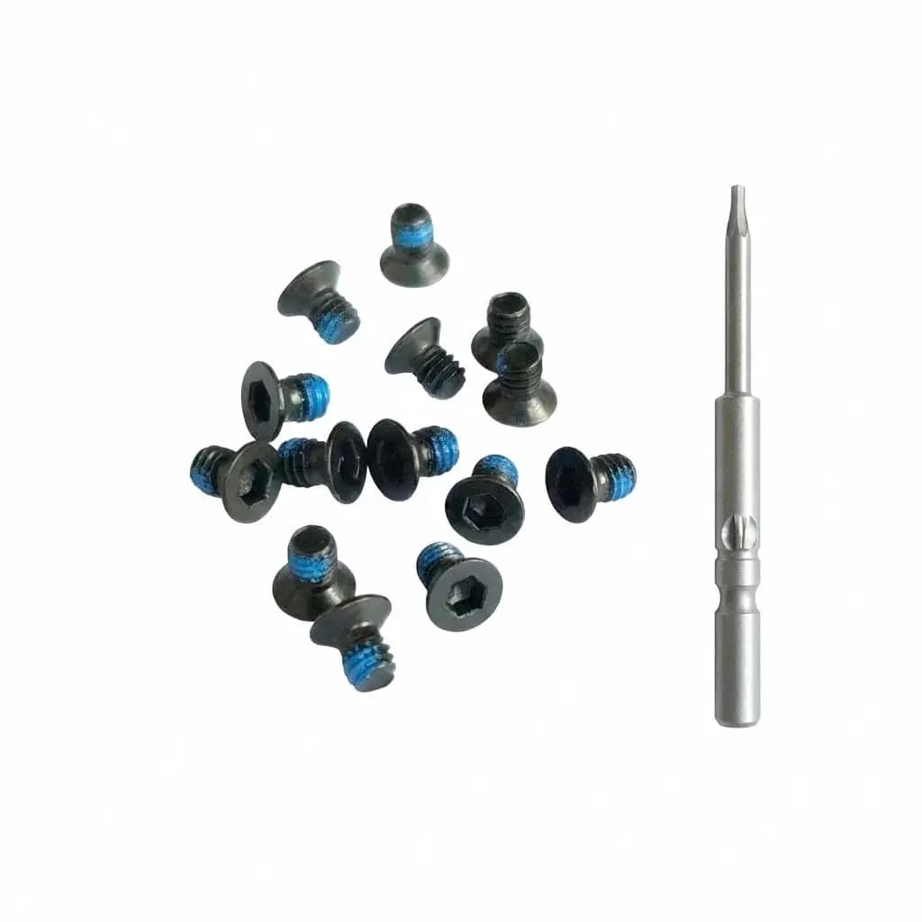 Kit di viti anti-sfilacciamento per Ridge Wallet e portafogli minimalisti RFID - Set di manutenzione da 16 pezzi con chiavi esagonali e Torx T5
