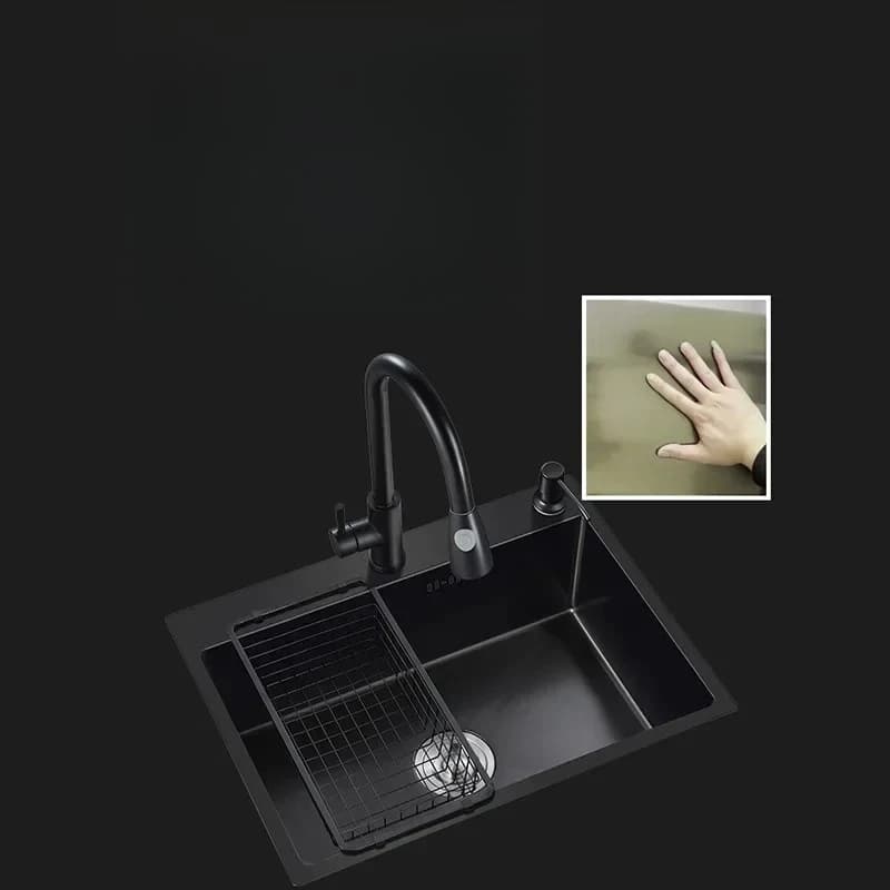 Kitchen Sink Set (50*45cm) with Drainer, Soap Dispenser - Stainless Steel Sink - Kitchen Sink
