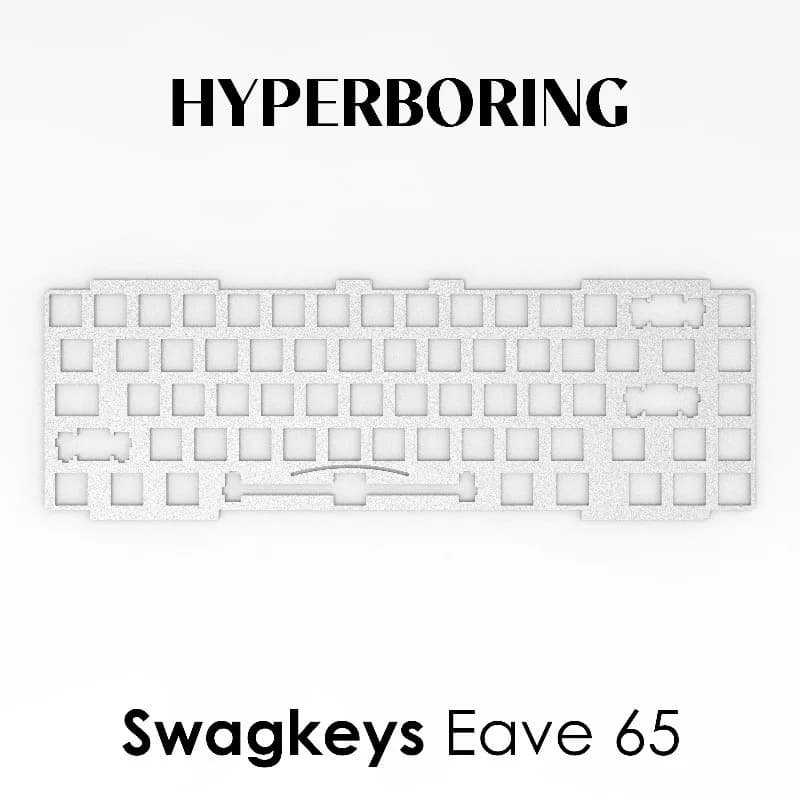 Swagkeys Eave65 Scheda di Posizionamento Tastiera Personalizzata in PP, Alluminio e Fibra di Carbonio, Accessori per Tastiera Meccanica da Gaming e Ufficio, Fai-da-Te