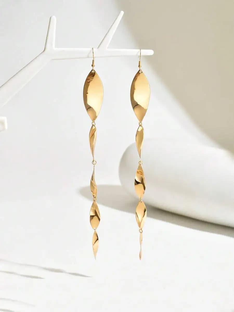 Orecchini a goccia minimalisti con nappe lunghe per donna, eleganti e alla moda, da indossare tutti i giorni e per feste