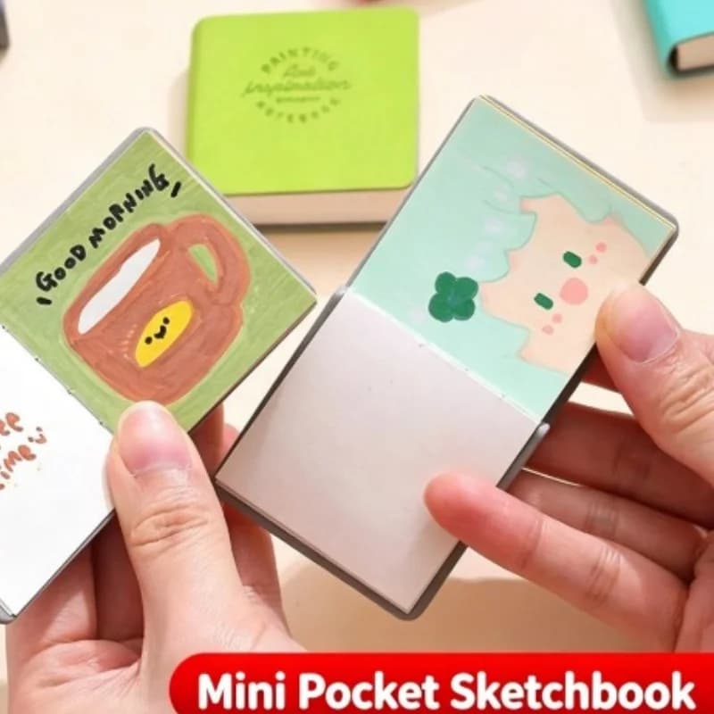 3 Books Pocket Sized Brochure Blank Watercolor Painting Book Art Drawing Book Graffiti Painting Notebook