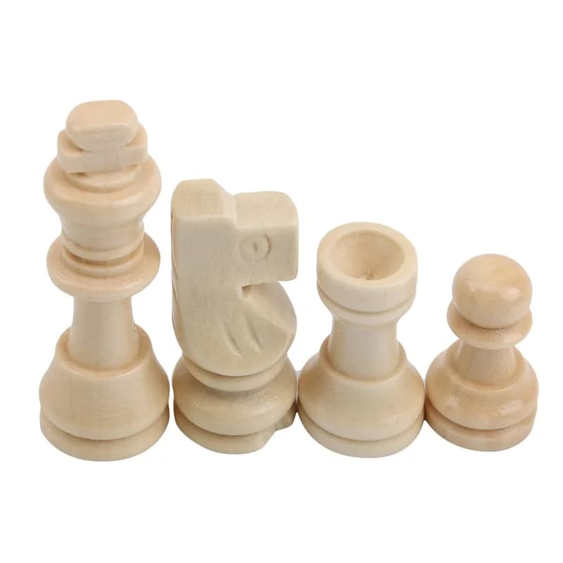 32pcs/set Wooden Standard Chess Pieces Learning Technology Development Boardless Toys Medieval Baby Toys