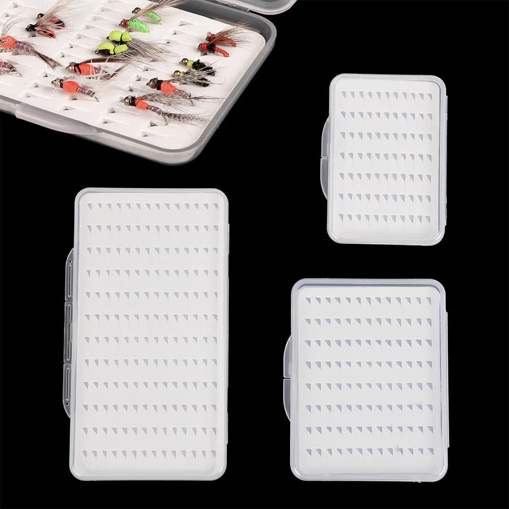 1Pc Fly Fishing Hook Storage Box PP Transparent Subtile Fishing Tools Amo Fly Organizer Tool Holder Fishing Tank Equipment