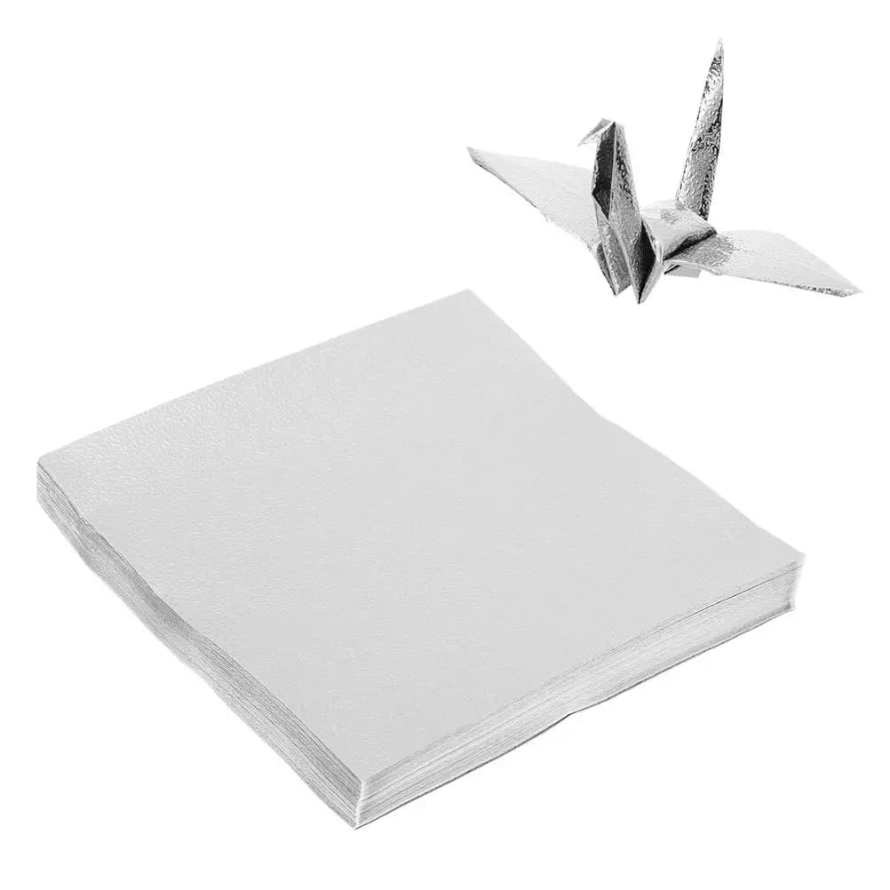 100Pcs Shiny Single-Sided Pearl Folding Paper for Origami Craft DIY Arts Projects Brain Development Parent-