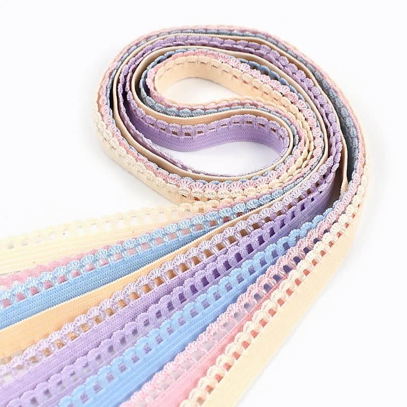 2-20 Metri 10mm Fascia Elastica Colorata per Vestiti Biancheria Intima Cinghia di Nastro di Gomma Elasticizzato Nastro di Pizzo Tessitura Accessori Per Cucire FAI DA TE