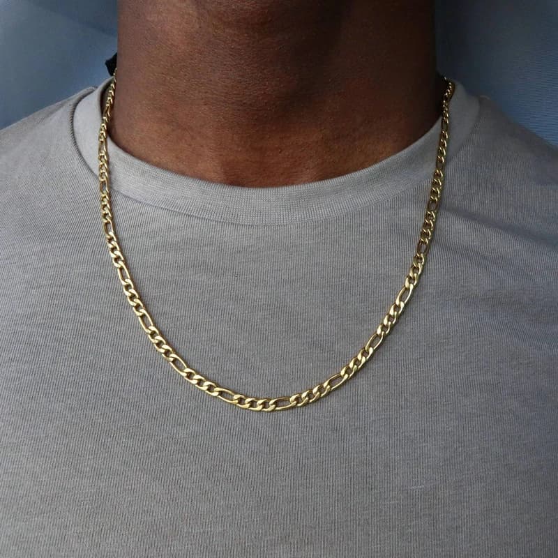 Men Women Multi Width 2 3 4 5mm Rope Figaro Cuban Link Chain Necklace Stainless Steel Waterproof Never Fade Hip Hop Punk Minimalist Daily Fine Jewelry Gift Wedding Birthday Party Wholesale
