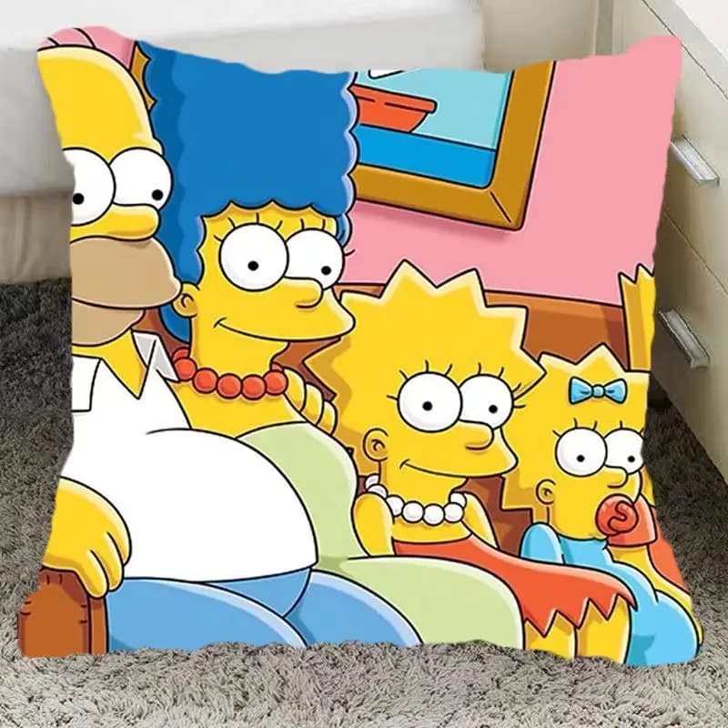 Cuscino dei Simpson, personaggio dei cartoni animati, accessorio anime, cuscino divertente per soggiorno, divano, cuscino per il tempo libero, cuscino lombare per auto