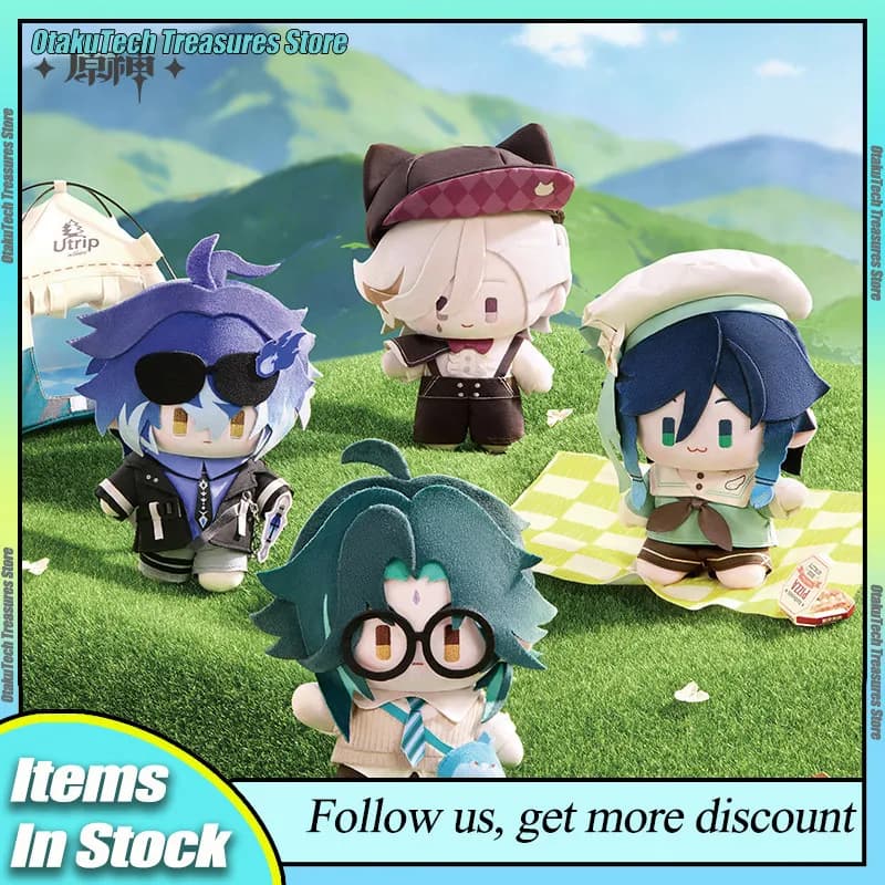 Genshin Impact Xiao Plush Doll This Spring Flower Series Dress Up Stuffed Doll Venti Collectible Gift Flins Game Peripheral Gift