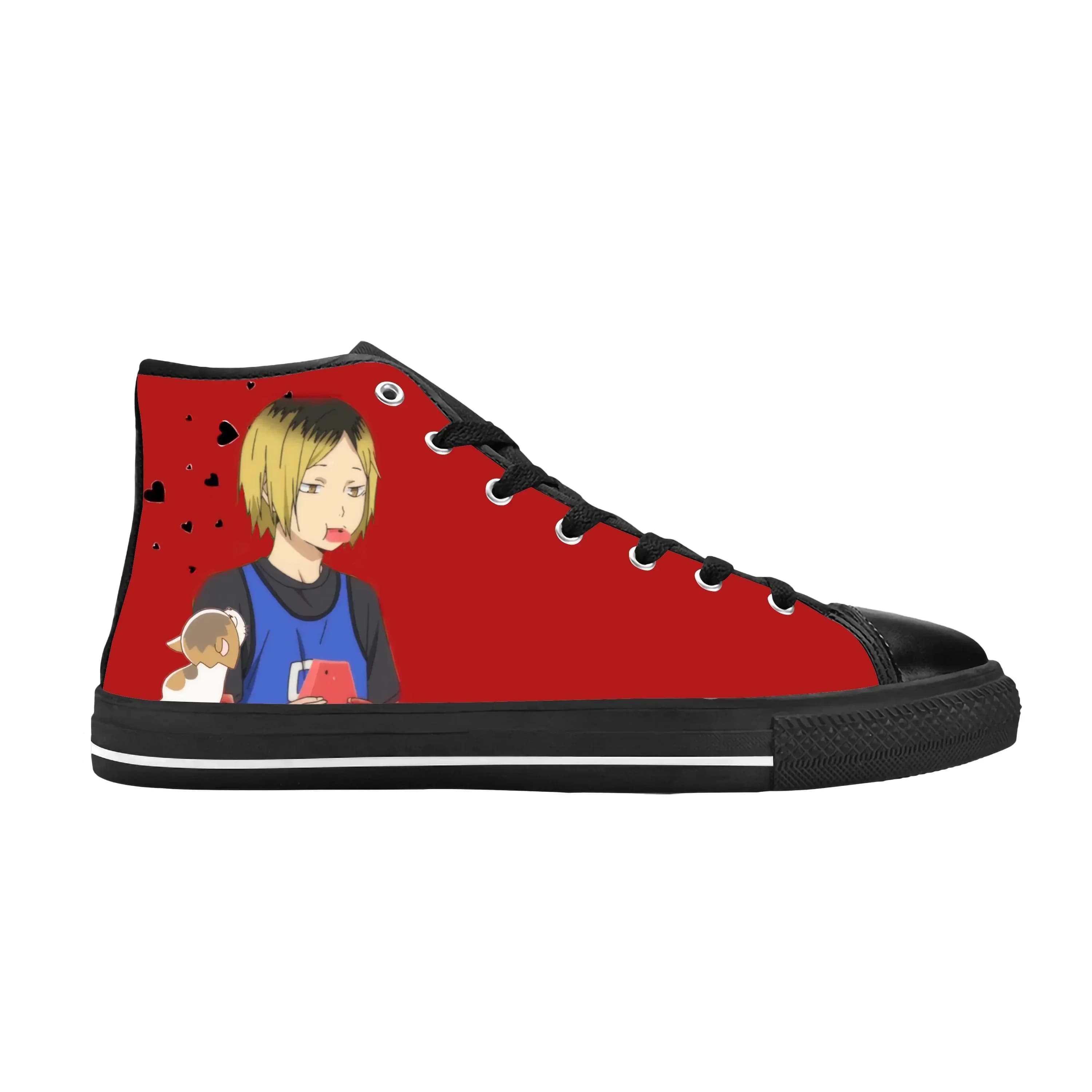 Japanese Anime Manga Cartoon Haikyuu Kozume Kenma Casual Cloth Shoes High Top Comfortable Breathable 3D Print Men Women Sneakers