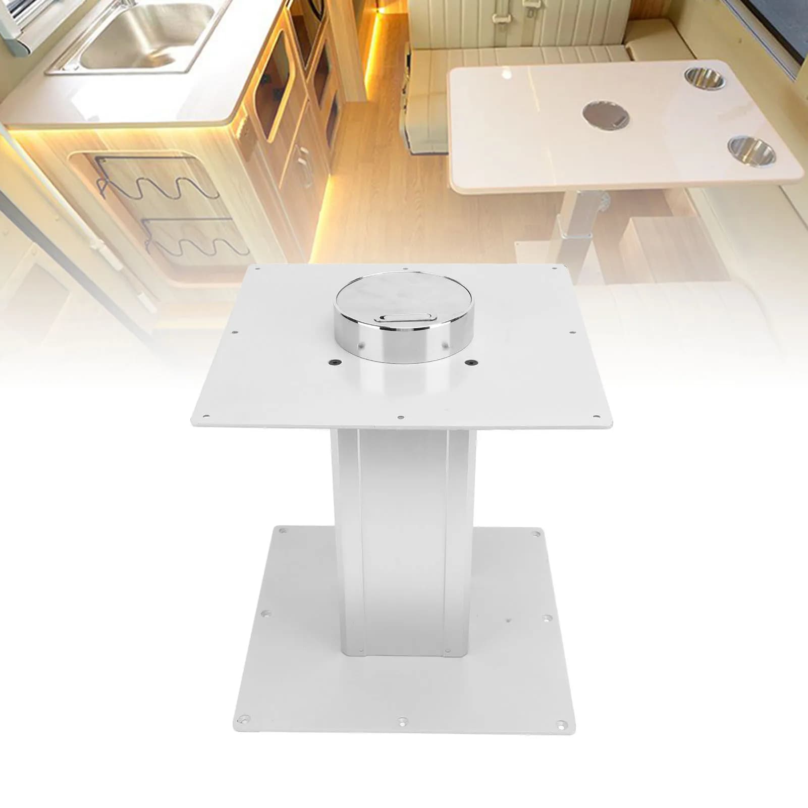Gamba da scrivania di sollevamento regolabile da 310 a 720 mm Gamba da tavolo per camper in lega di alluminio Supporto forte Facile installazione per balcone interno per yacht