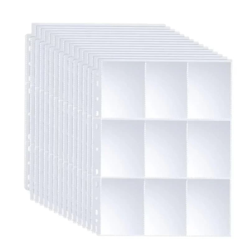 10PCS A4 Trasparente 68*93mm Tasche Carte Album fotografico 11 Fori Pagina per carte da gioco da tavolo Buste per carte fronte-retro Raccoglitore