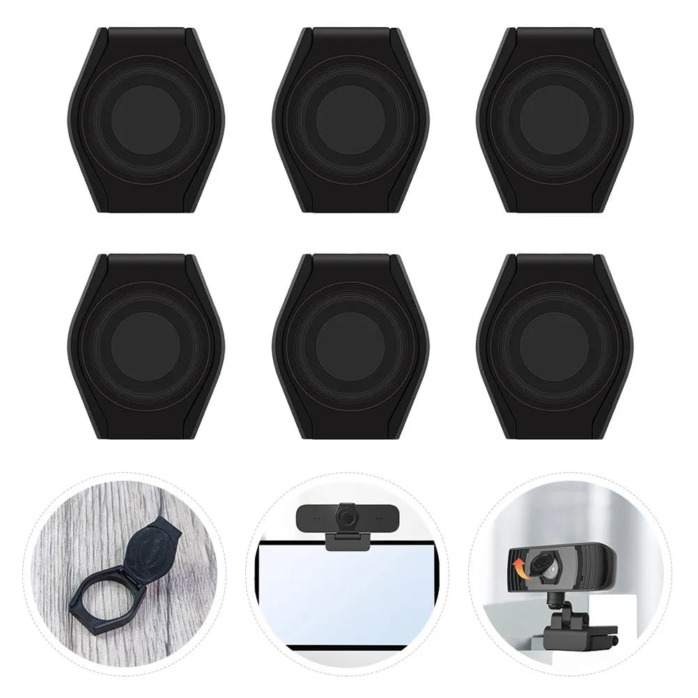 Set of 6 Anti-Spy Webcam Covers, Laptop and Computer Desktop Target Protection, HD Security Shield