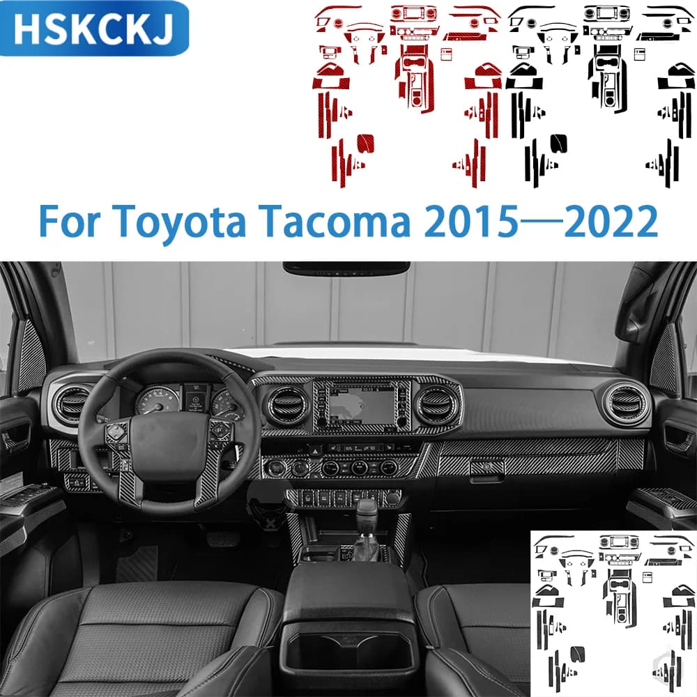 For Toyota Tacoma 2015—2022 Car Accessories Carbon Fiber Flyer Cover Panel Interior Wall decal Edit