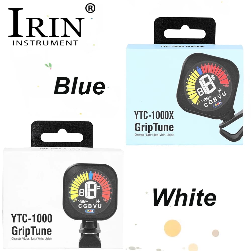 Accordatore per chitarra IRIN Display LCD ad alta definizione Accordatori ricaricabili Interfaccia USB Type-C per 12-TET/Guitarra/Basso/Ukulele/Violino