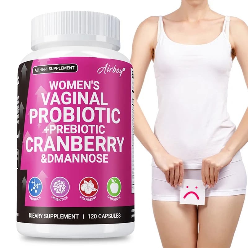 Integratore Probiotici Vaginali - con Probiotici, Prebiotici, Mirtilli rossi e D-Mannosa, Disintossica e Detersioni, Salute dei Tratti Urinarie