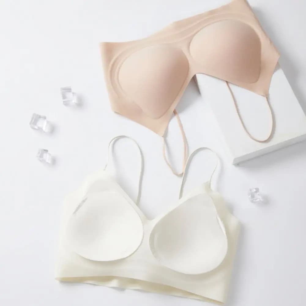 Solid Color Shockproof Wireless Deep V Bra Anti-sagging Adjustable Brassiere for Women Lingerie Push Up Underwear Gifts