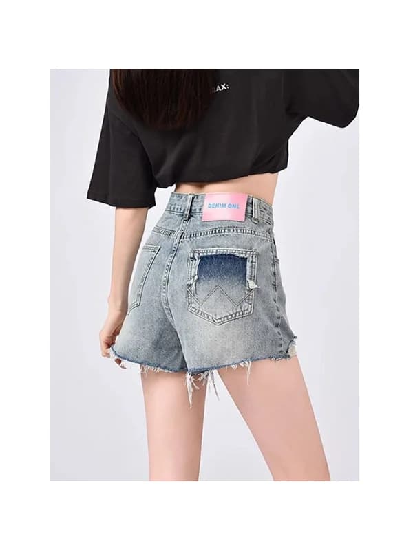 High Waist A-Line Wide Leg Short Jeans Women's Summer Thin Loose Slimming Denim Shorts Trendy plus Size Hot Pants