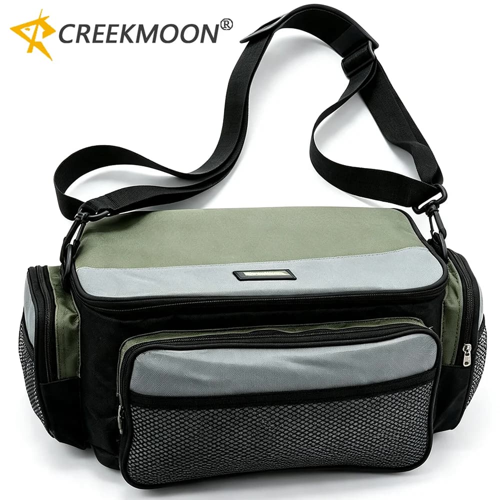 Double-Color Large Capacity Case Multifunctional Fishing Tackle Bags Oxford Fishing Bag Fishing Reel Line Lure Tools Storage Box
