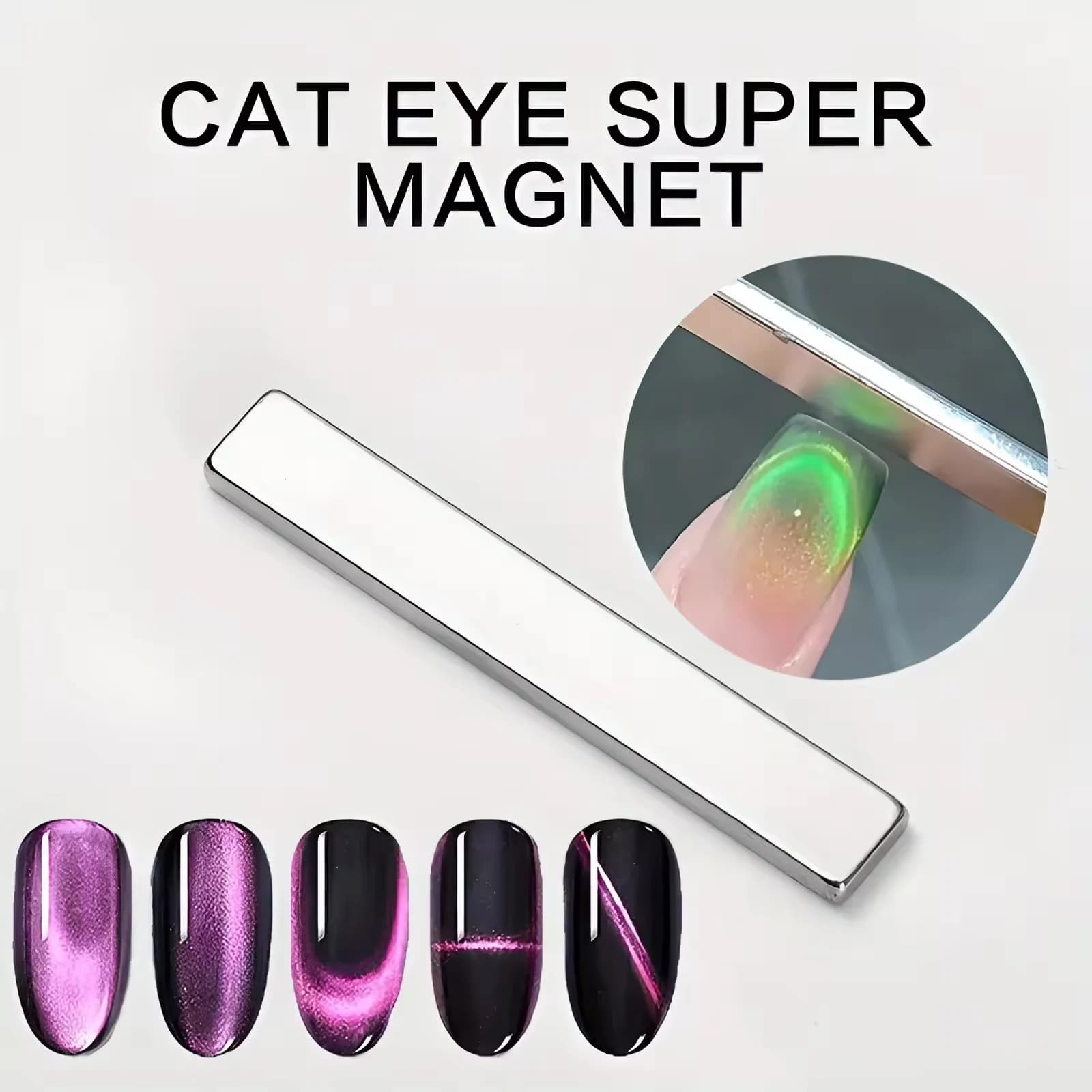 1/2Pcs Nail Cat Eye Magnet Polish Glue Stick - Easy Application Nail Cat Eye Magnet for a Stylish Manicure DIY&Salon Tools