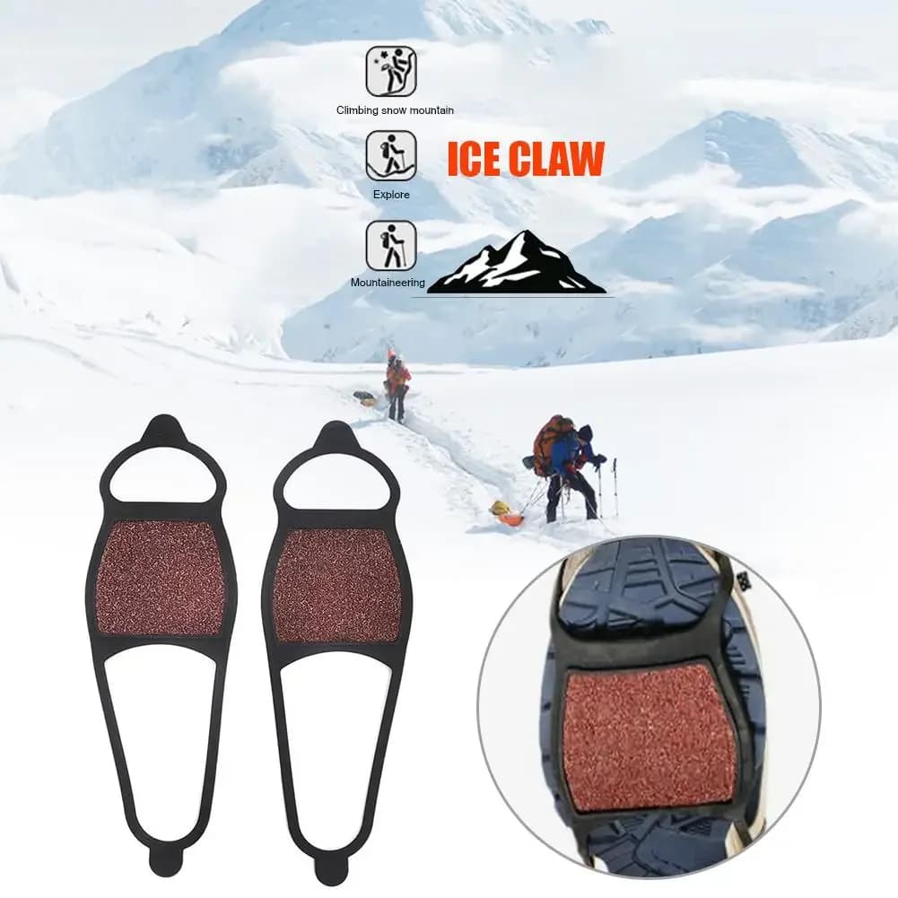Ghiere Antiscivolo per Scarpe da Neve e Ghiaccio con Sabbia Grossa per Uomo e Donna, per Scarponi e Calzature da Escursionismo, Antiscivolo per Arrampicata