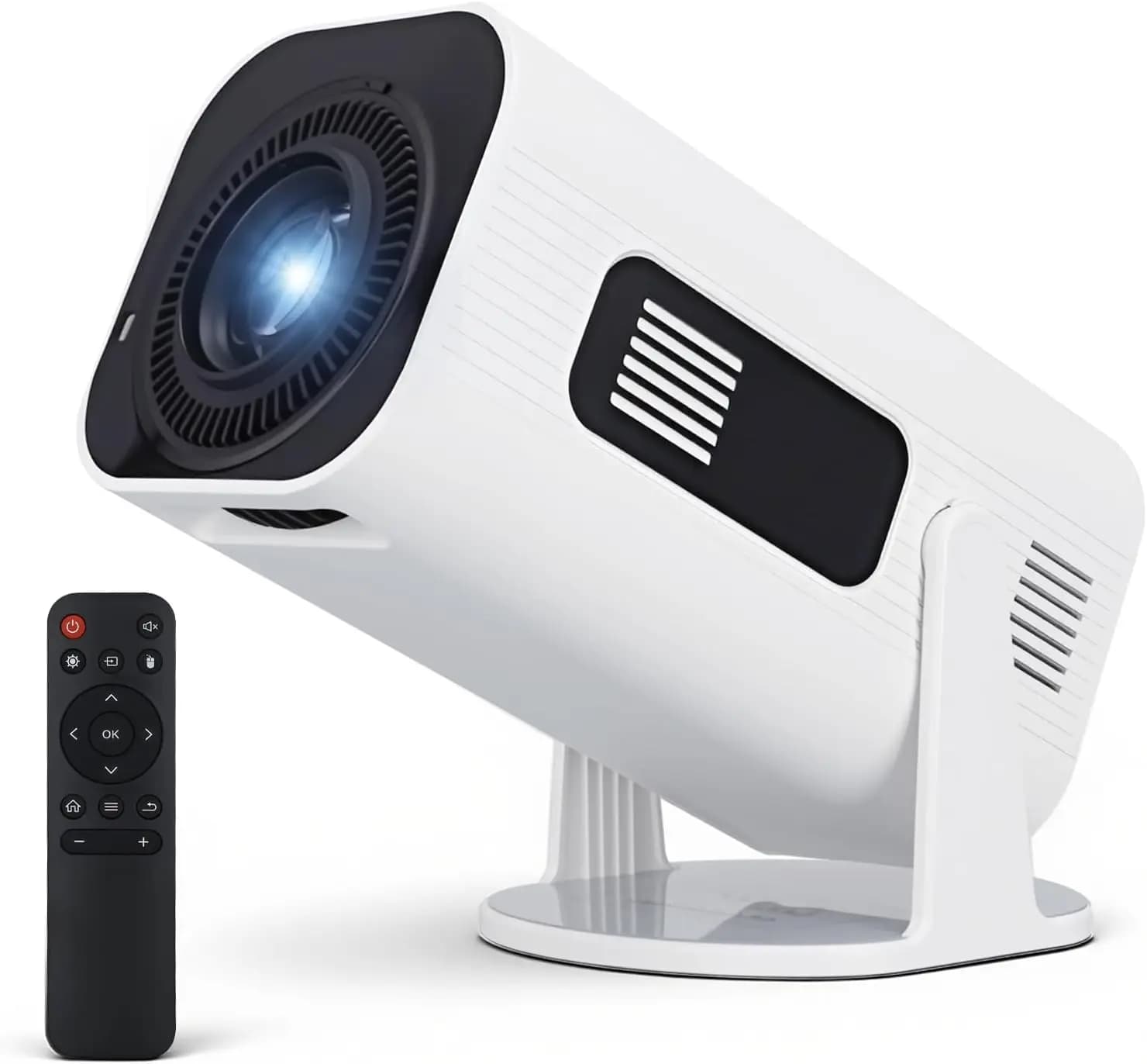 Proiettore Portatile 4K WiFi Bluetooth con Correzione Automatica Keystone, App Integrate e Altoparlante per Home Theater