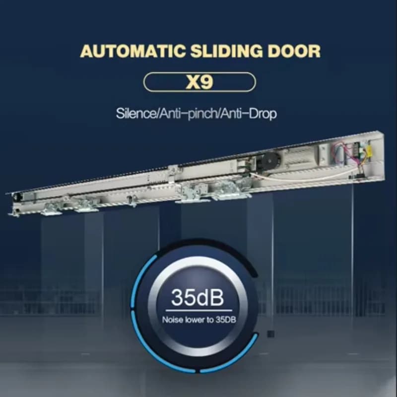 Meccanismo Automatico Economico per Porte Scorrevoli in Vetro con Motore DC da 130 kg, per Porte Singole/Doppie, con Telecomando e Sensore