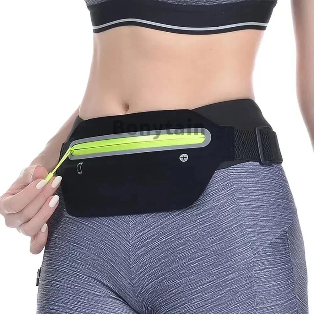 New Ultra Slim Race Belt Waterproof, Sports Waist Bag for Phone, Elastic Waist Bag