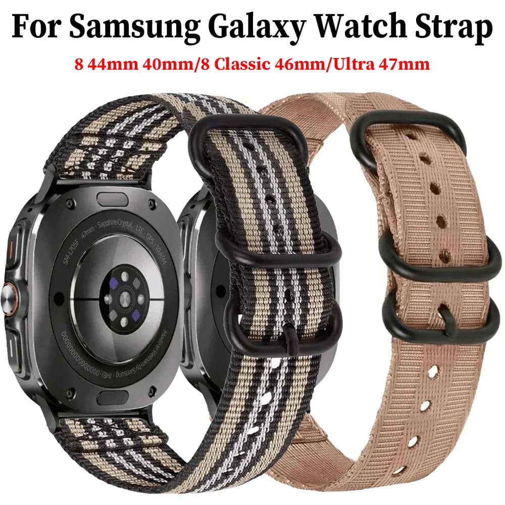 Nylon Loop Strap For Samsung Galaxy Watch 8 44mm 40mm 8 Classic 46mm Breathable Band For Galaxy Watch Ultra 2025 47mm Watchband