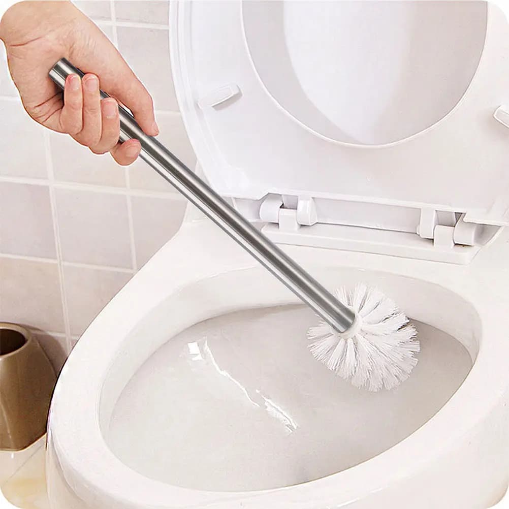 1Pcs Premium Plastic Toilet Brush Refill Strong Non-Deforming Bristles Fits Threaded Handle Scratch-Free Efficient Cleaning