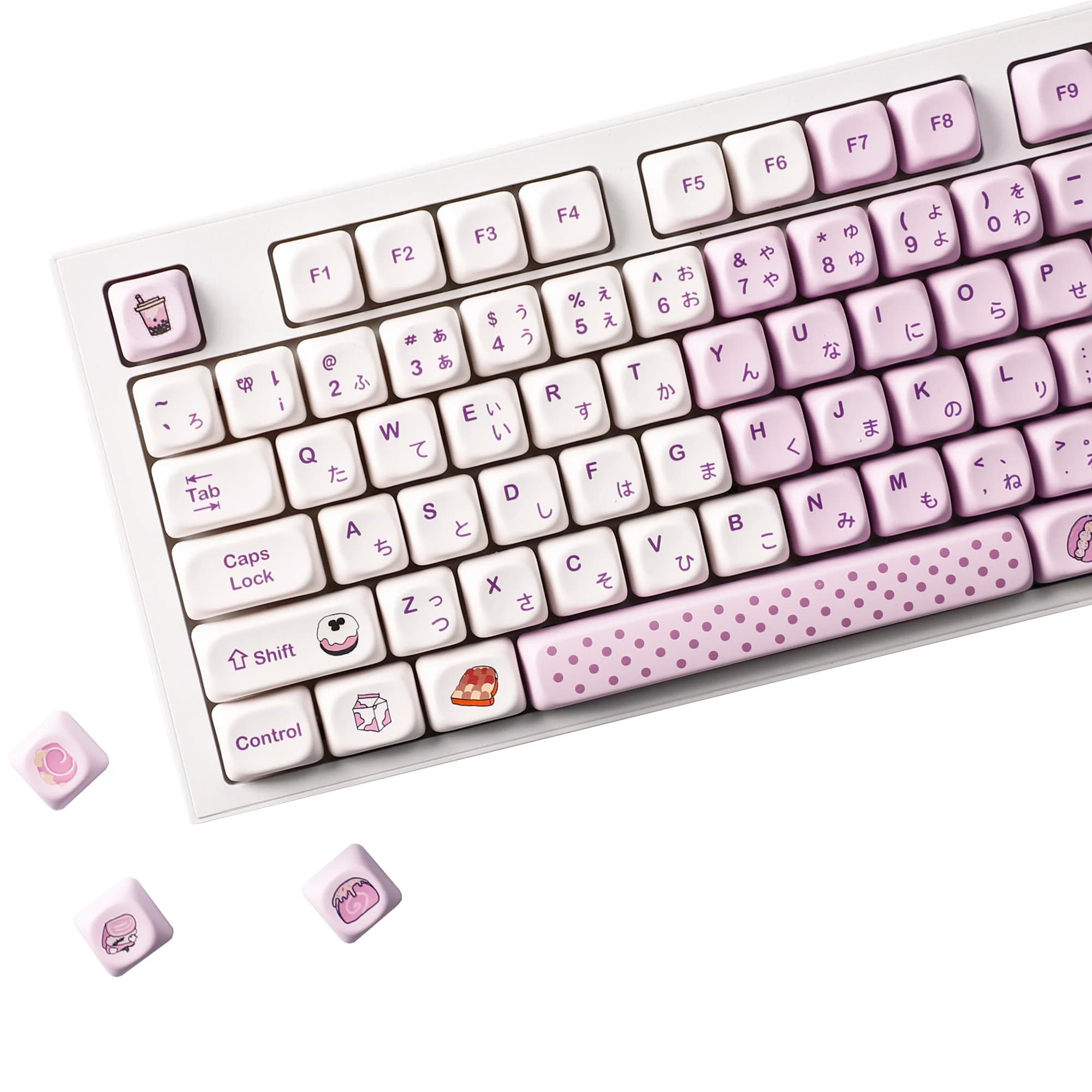 YMDK 125 Keys Taro Fango Bobo Tema MOA Profile PBT Dye Sub Custom Japanese Keyboards MX 61/68/84/87/98/100