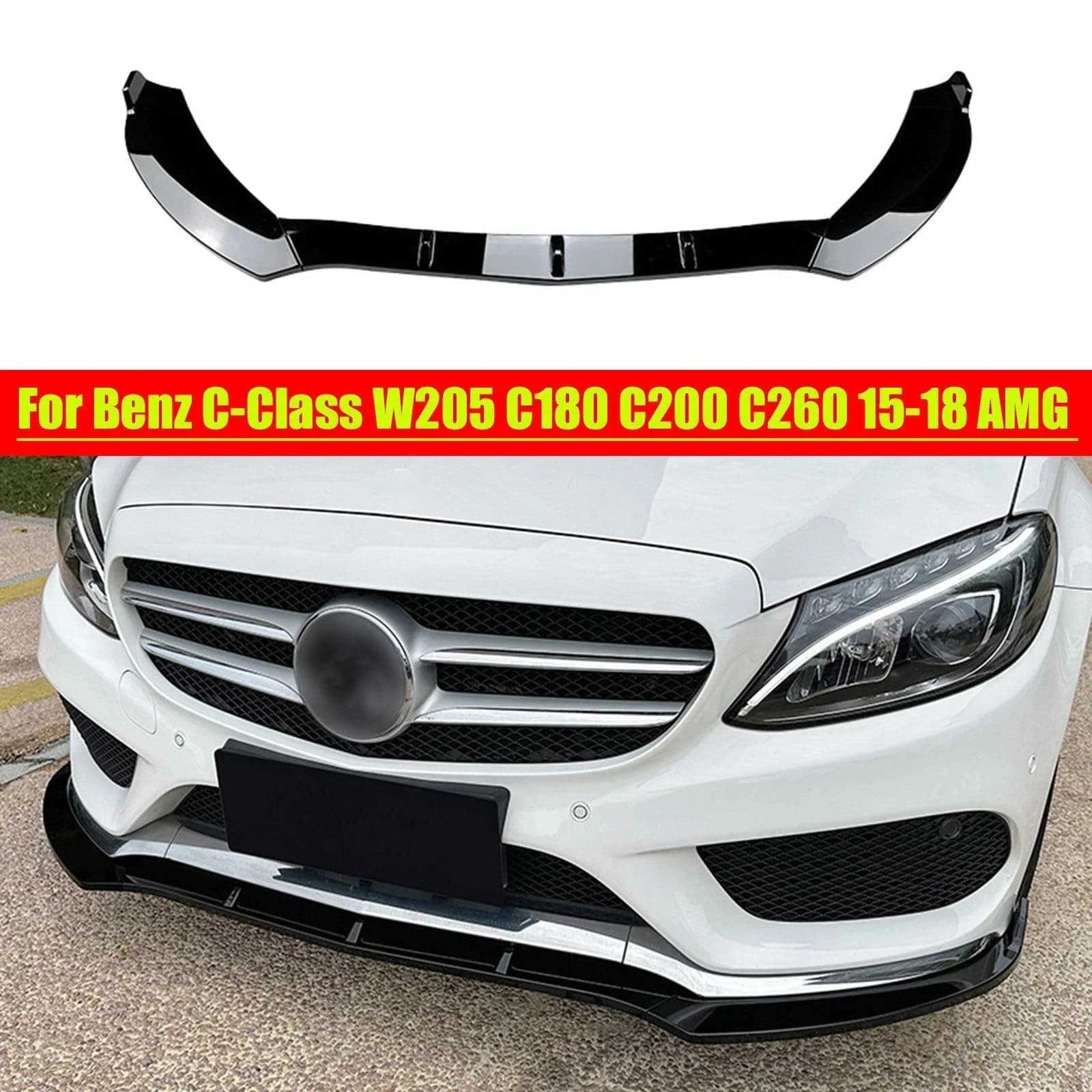 Splitter Paraurti Anteriore Spoiler per Mercedes-Benz Classe C AMG-Line W205 C43 C205 C200 C260 2014-2018 Diffusore Spoiler Bodykit