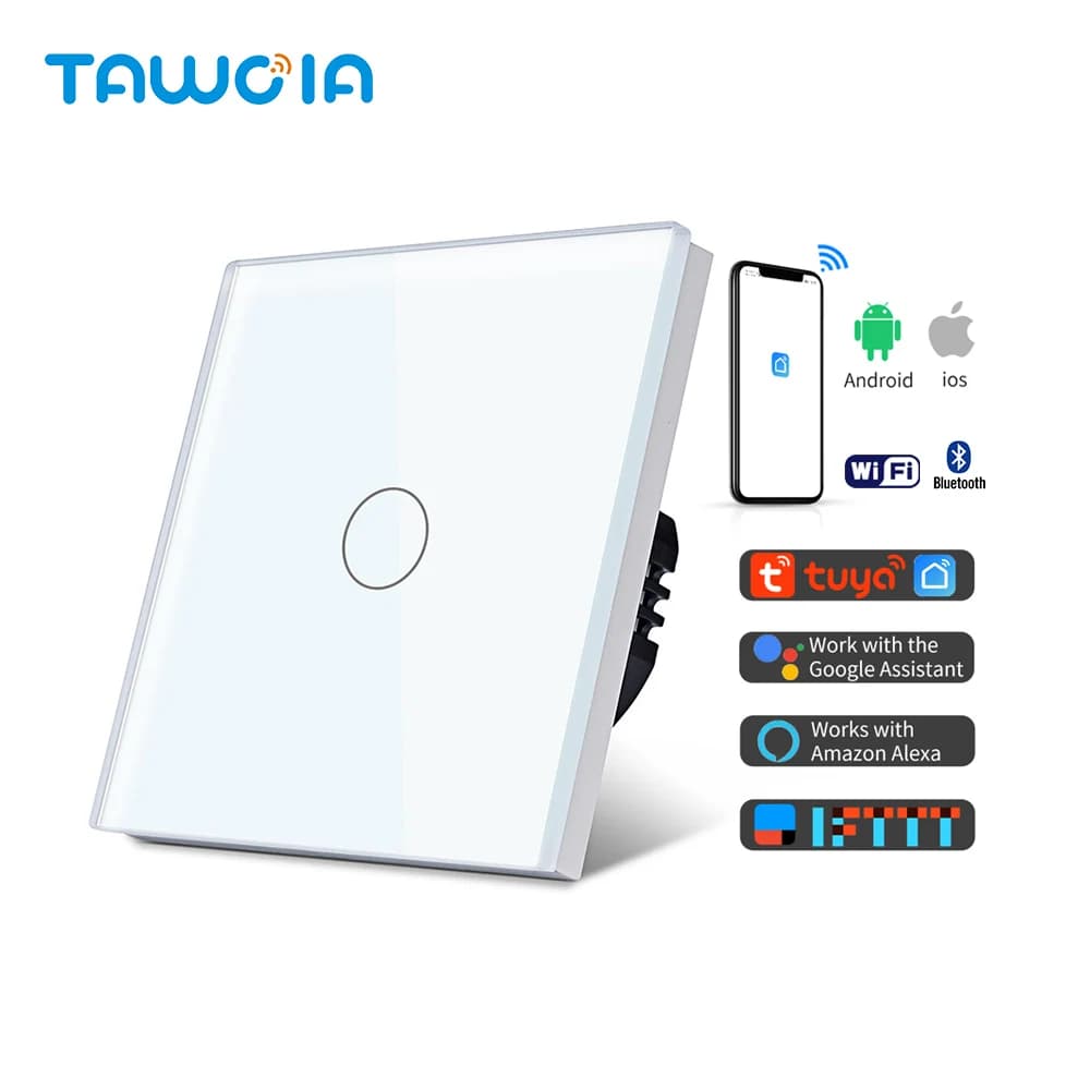 TAWOIA Wifi Smart Switch caldaia scaldabagno 20A Tuya EU Russia germania App Timer di controllo voce Alexa Google Home pannello di vetro