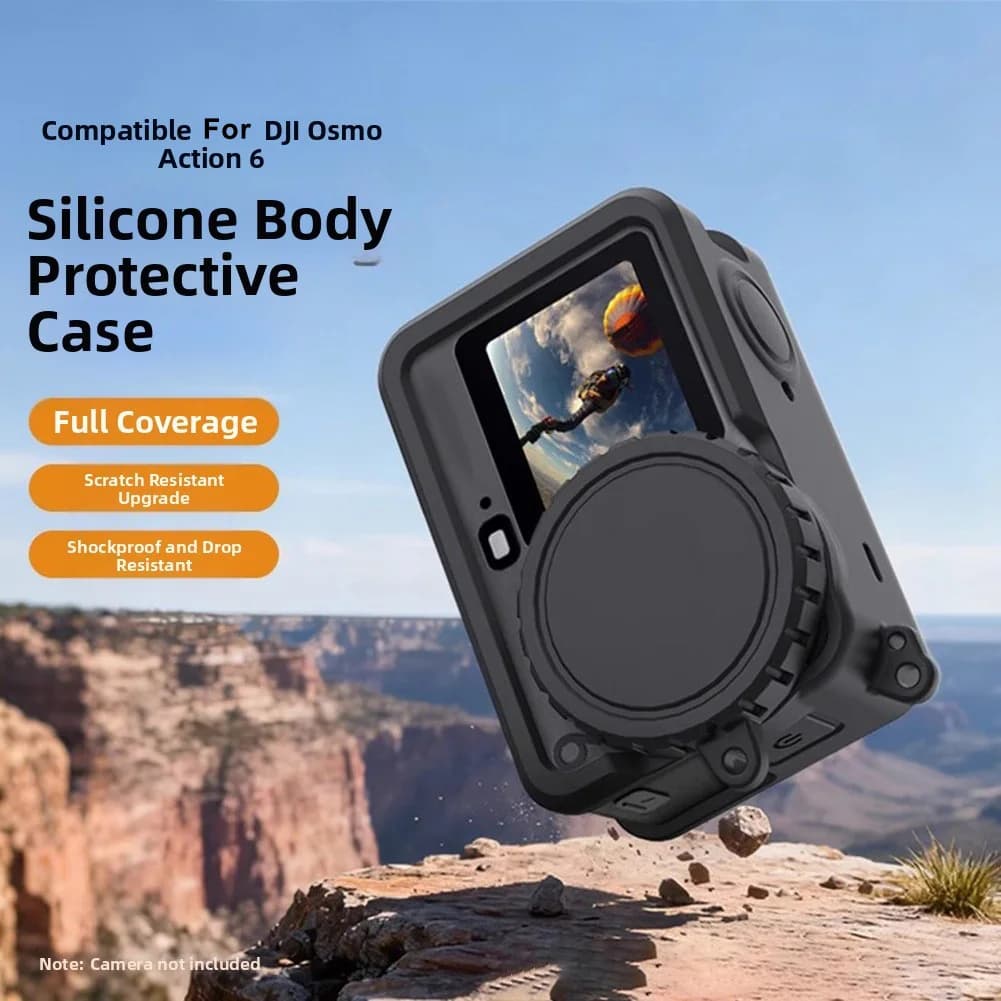 Silicone Protective Case for DJI Osmo-Action 6 Silicone Case: protection for your camera 6.5*4*3CM Protective Case Cover