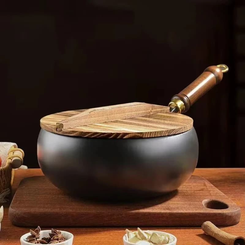 Iron pan big belly hand-forged small frying uncoated non-stick iron frying household gas stove pan cookware