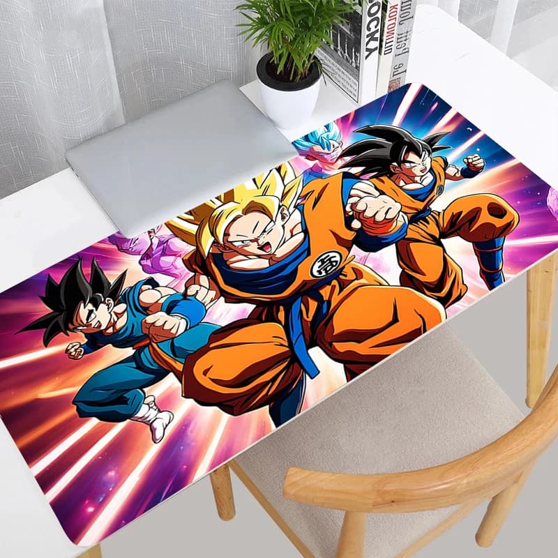 DBZ Mouse Pad 90x40cm Anime Desk Mats Lock Edge Gaming Keyboard Accessories Dragon Ball Colorful Mousepads Game Laptop Desk Mat