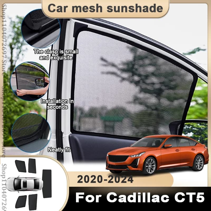 Per Cadillac CT5 2020 2021 2022 2023 2024 Magnetico Auto Parasole Parabrezza Parasole Copertura Della Protezione Anteriore Finestra Laterale tende