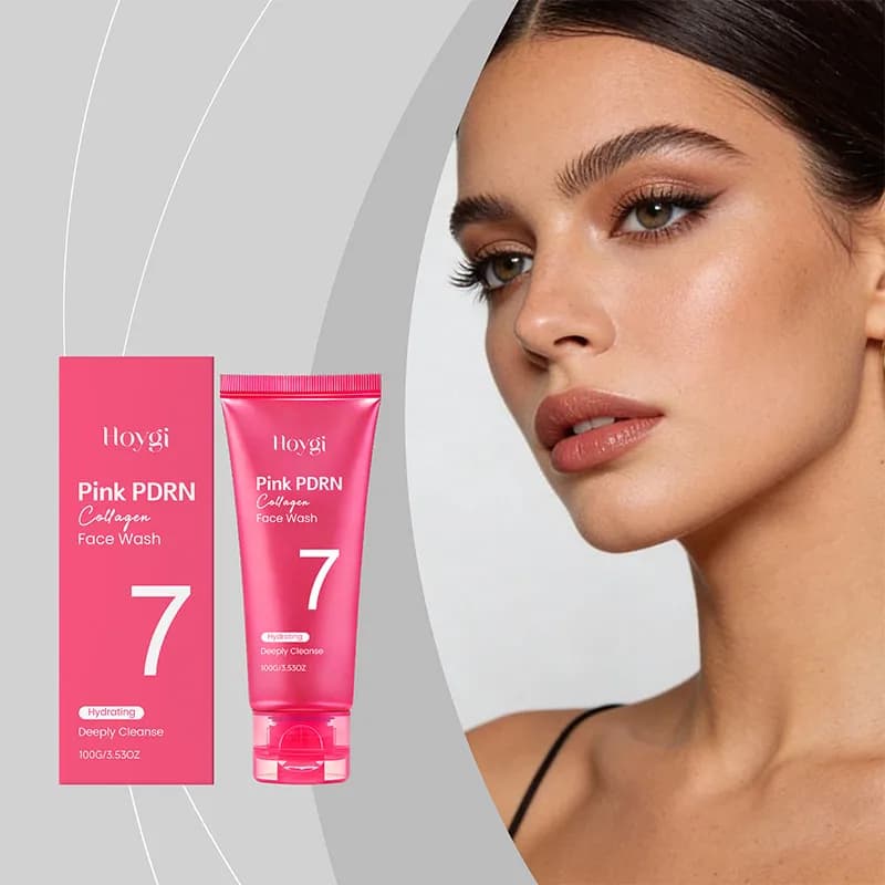 Detergent Face to the Collagen PDRN Pink, Deep Clean Delicate, Hydrate and Nutre Skin, Removes Spray and Oil, Leave the Soft Skin Without Tension Sensation