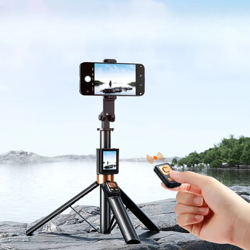 Supporto per fotocamera con composizione in tempo reale per telefono cellulare con selfie stick
