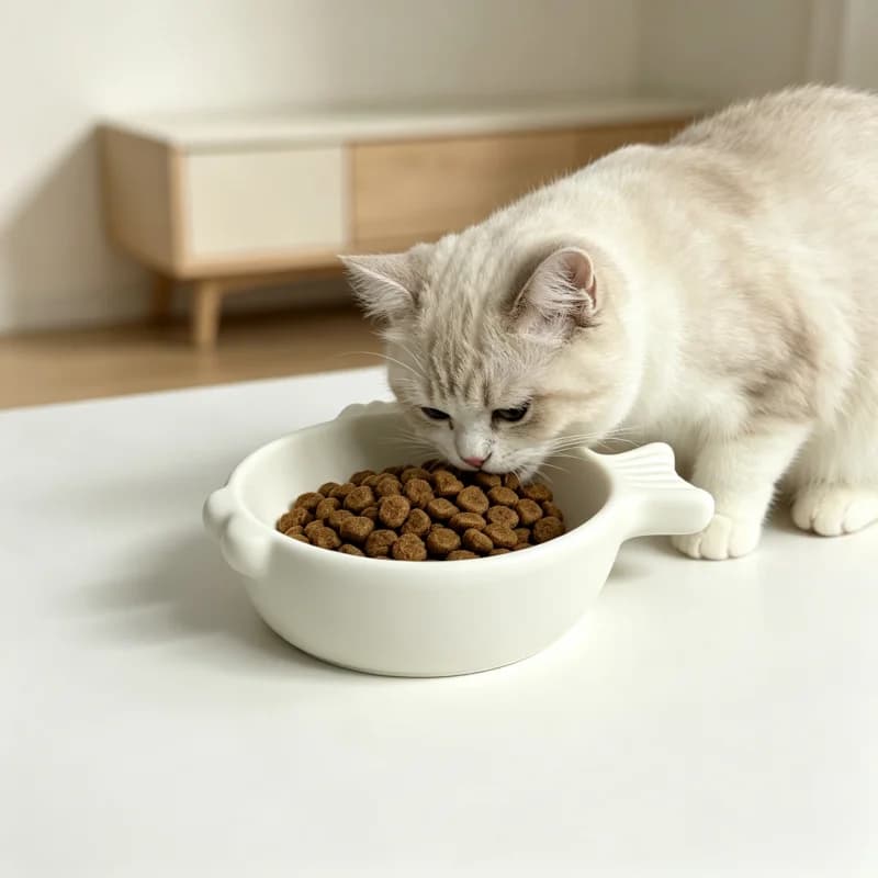 Cute Fish-Shaped Pet Feeding Bowl, Lightweight Plastic Cat Food Bowl, Multi-Scenario Kitten Water Bowl, Portable Small Puppy Food Dish