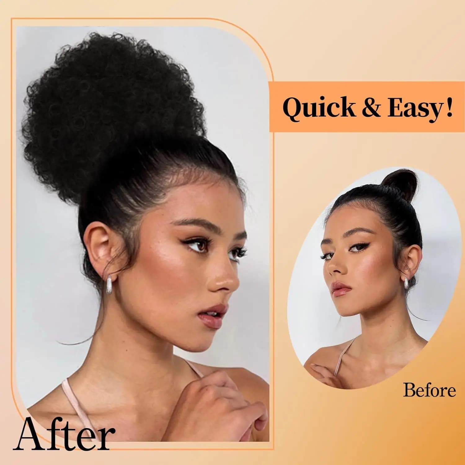 Afro Puff Drawstring Ponytail for Black Women Short Kinky Curly Afro Ponytail Synthetic Hair Puffs Afro Bun Ponytail Rabo De Cavalo Cabelo Humano