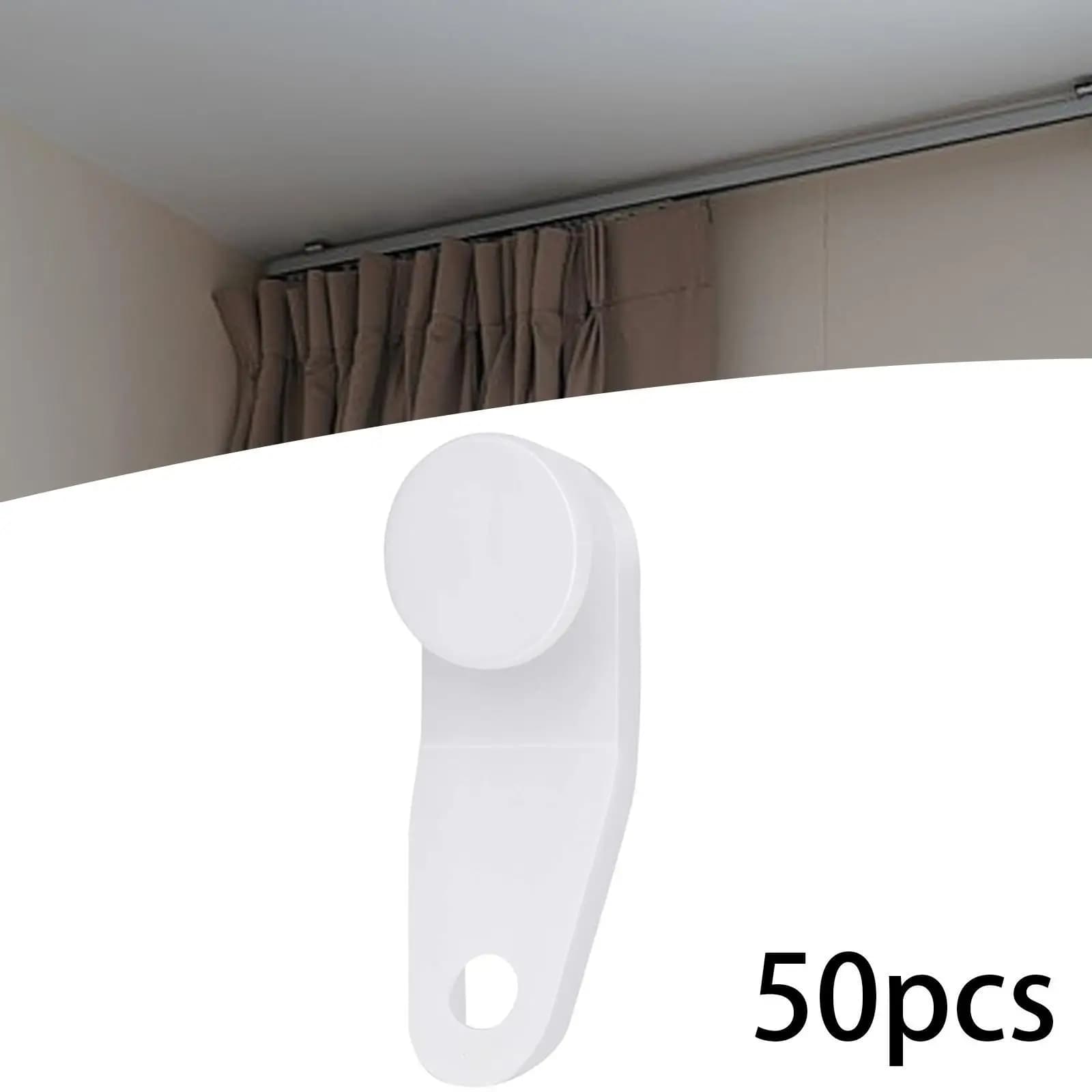 50-piece curtain hooks for window and shower curtains, rail hooks for house curtains, bedroom, living room, bathroom