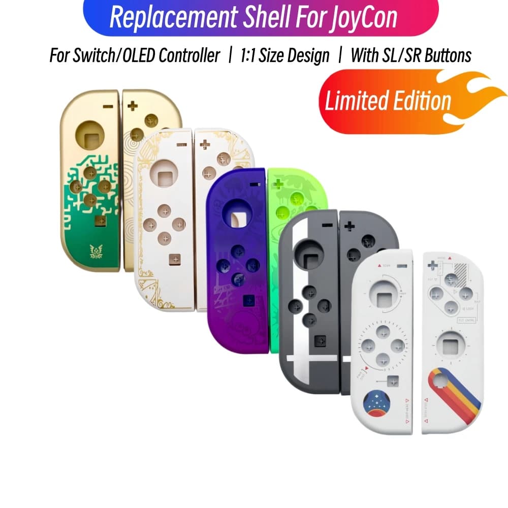 Kit di riparazione fai-da-te per la sostituzione della scocca dello Switch OLED, pulsanti SL SR per il controller Joy-Con dello Switch NS, accessori per la custodia.